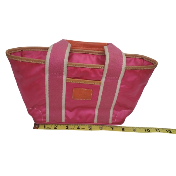 COACH Hamptons Mini Weekender Tote Pink Satin Bag - Picture 11 of 15